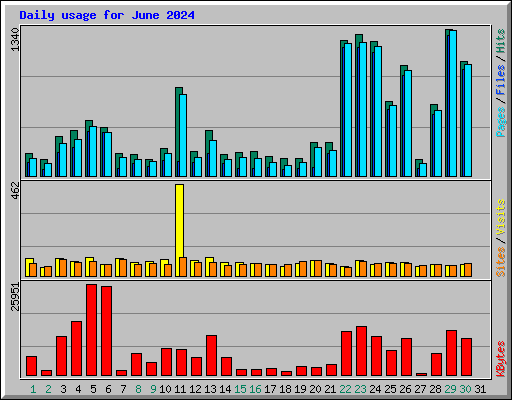 Daily usage for June 2024