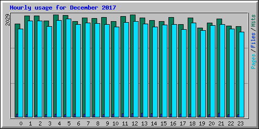 Hourly usage for December 2017