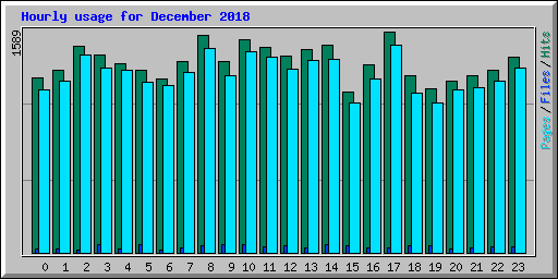 Hourly usage for December 2018