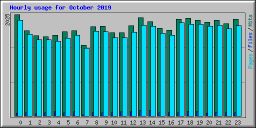 Hourly usage for October 2019