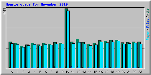 Hourly usage for November 2019