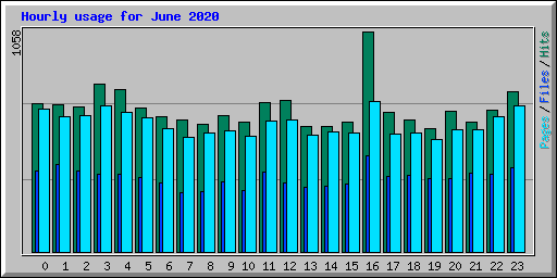 Hourly usage for June 2020