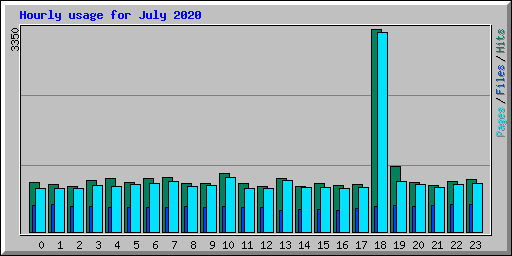 Hourly usage for July 2020