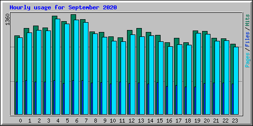 Hourly usage for September 2020