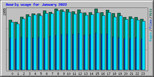 Hourly usage for January 2022