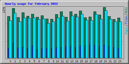 Hourly usage for February 2022