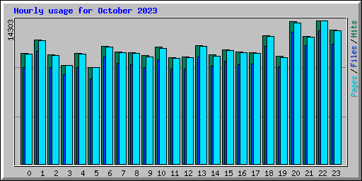Hourly usage for October 2023
