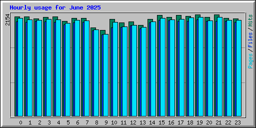 Hourly usage for June 2025