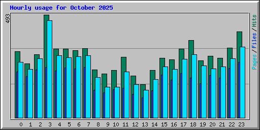 Hourly usage for October 2025