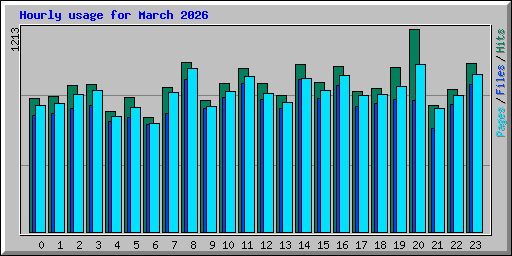 Hourly usage for March 2026